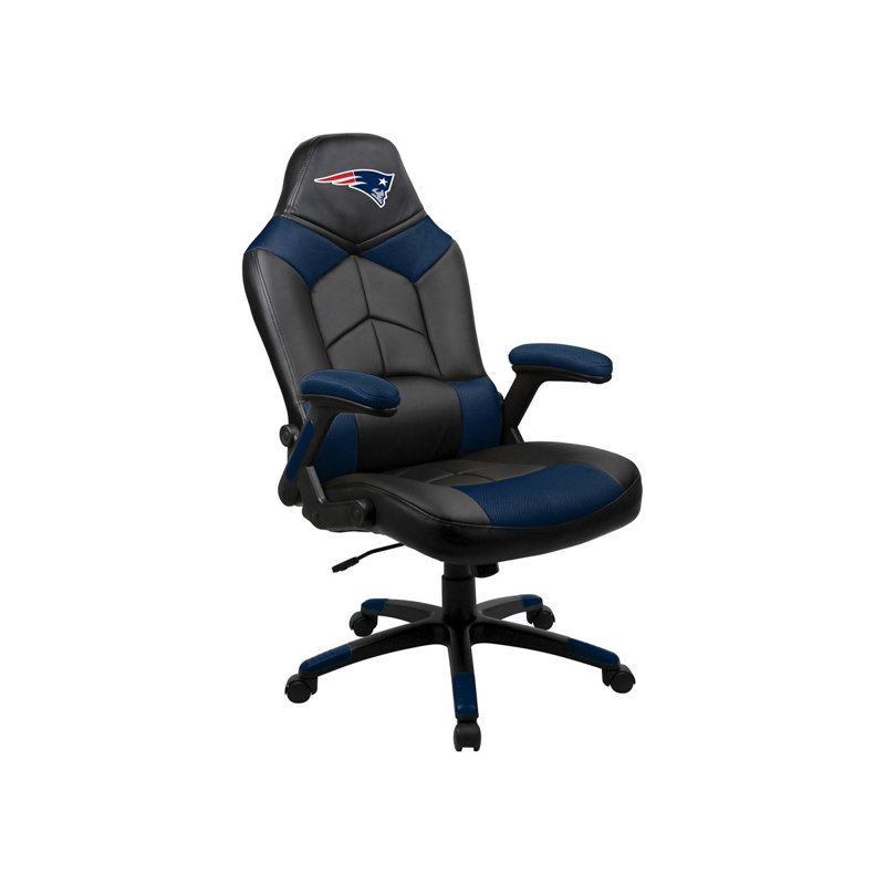 NFL Oversized Gaming Chair, Black/Blue and New England Patriotsand