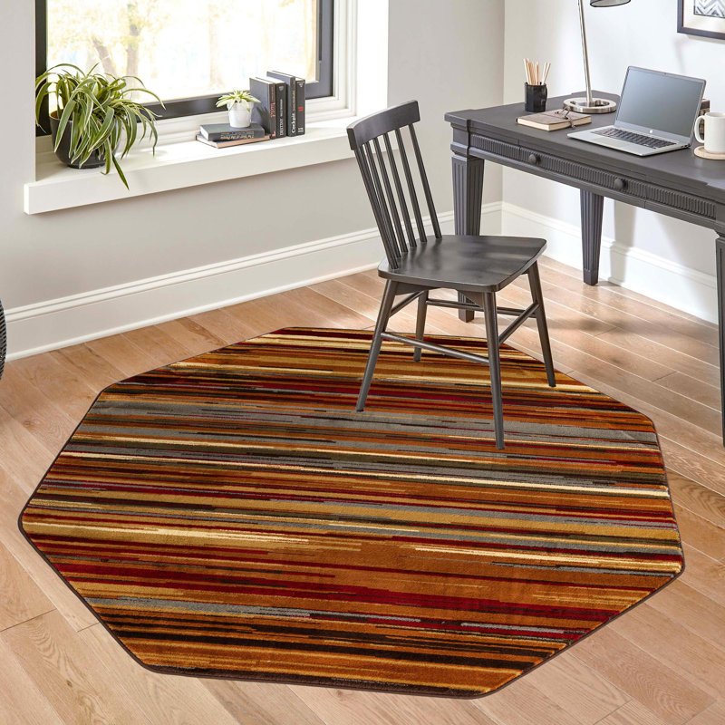 Abstract Indoor Rug, Octagon 7' x 7'