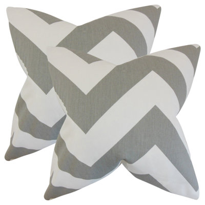 Coussin en coton Sullivan Zigzag