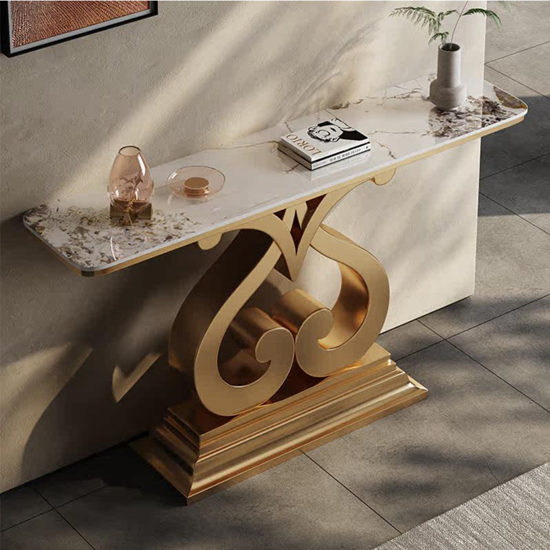 Console en métal de style moderne, H 33,4 po x l 47,2 po x P 13,7 po