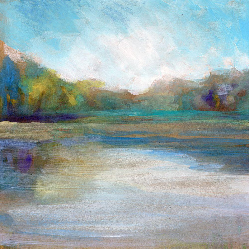 «Red Barrel Studio® Stellar Design Studio», art sur toile tendue: Mid Day Pond I, H 28 po x l 28 po