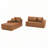 L-Shaped Faux Leather Corner Sofa