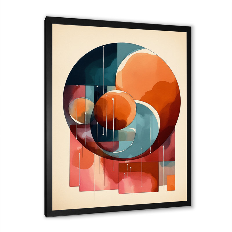 «Mahurin Abstract Shapes And Line», reproduction d'art sur toile, Cadre photo noir, H 20 po x l 12 po x P 1 po