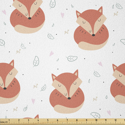 Deshonta Sleeping Animals on Heats and Leaves Multi-Purpose Fabric