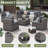 7 Piece Patio Conversation Set With Coffee Table And Cushions-1501205457