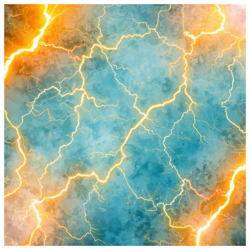 Coussins électriques Electric Lightning Storm, 18 x 18 inches