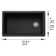Inteos SILGRANIT 33" Single Bowl Reversible Undermount Workstation Kitchen Sink