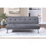 Ivy Bronx Black Colour Faux Leather 1Pc Adjustable Sofa Metal Legs ...