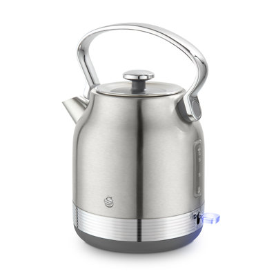 ​​Swan SK14631C Retro Traditional Kettle, Rapid Boil, Removable Limescale Filter, Easy Pour, 360 Degree Base, Water Indicator Window and Boil Dry Protection 1.7L, 3KW