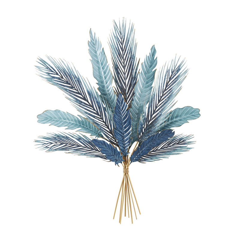 Handmade Coastal Plants & Flowers Wall Decor on Metal