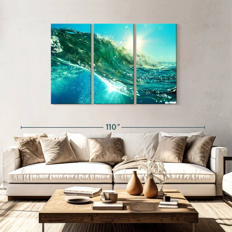 Gillard Sunlit Ocean Wave, 48" H x 74" W