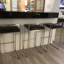 Tabouret Dayan blanc avec base chromée-841961049-841961055