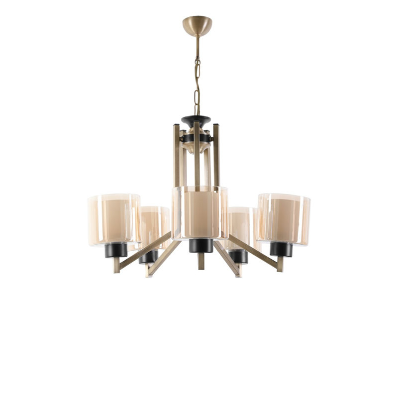 Maisonet 5 - Light Candle Style Chandelier, Copper