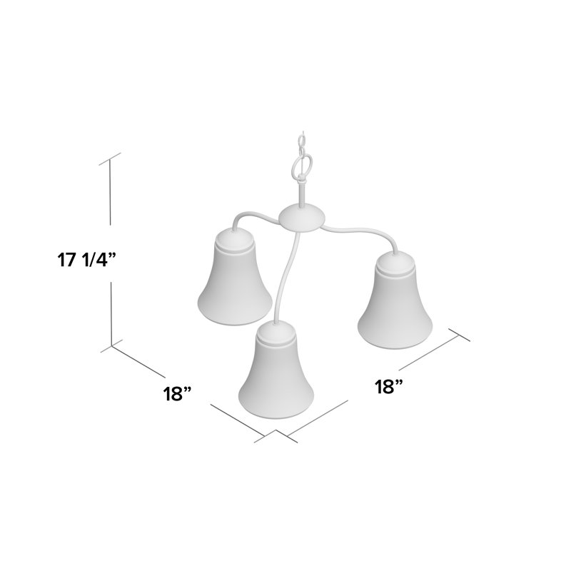 Francisca 3 - Light Dimmable Classic / Traditional Chandelier, Polished Chrome