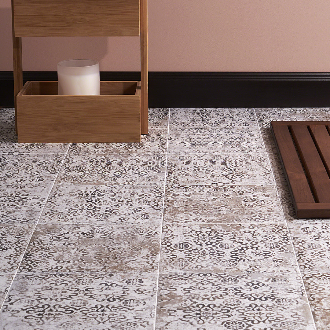 Antique Nera Encaustic 8 in. x 8 in. Matte Porcelain Floor and Wall Tile (26-Piece/11.19 sq. ft./Case) Bond Tile