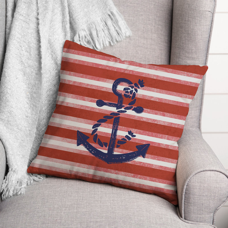 Striped Reversible Throw Pillow, 16" x 16"