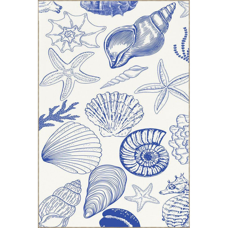 Tapis bleu tissé lavable à la machine, Sous-tapis carré 3 pi 3 po inclus