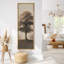 Doux paysage d'arbre solitaire brun avec une lueur chaleureuse - grande impression sur toile encadrée de la chambre principale-1112830705-1112830707