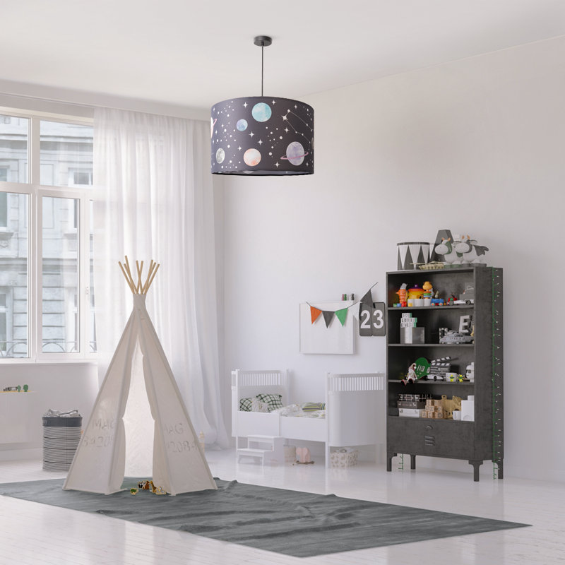 Castleberry 1 - Light Black Drum Pendant