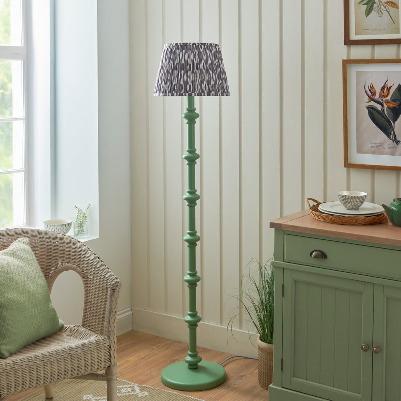 Carnaby 158cm Traditional Floor Lamp, Grey/White, Green