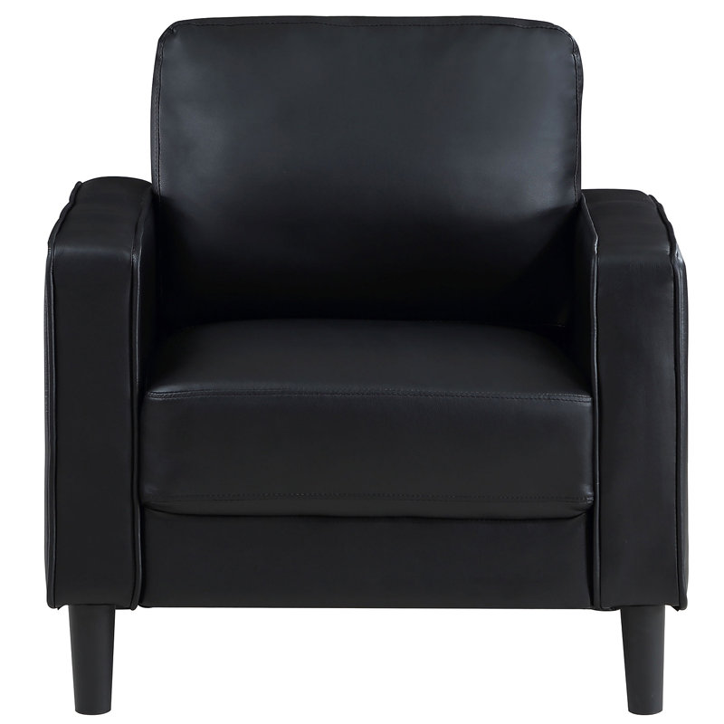 Fauteuil d'appoint rembourré Farallone, Noir