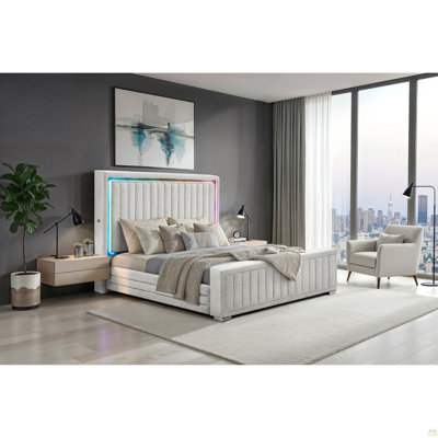 Elliot Grey King Bed With Immersive Sound