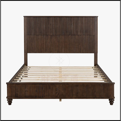 Base de lit plateforme haute en bois massif