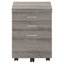 3 File Cabinet, Mobile, Storage, Taupe, Office Modern Design Mobile Cabinet For Office, Taupe Laminate, Drawers, Style