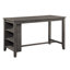 Table de salle à manger rectangulaire en bois à hauteur de comptoir avec rangement en noir-131997382-131997385