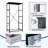4 Drawer Dresser for Bedroom, Narrow Chest of Drawers, Wooden Top and Study Iron Frame 18"x37.5"-(WxH)