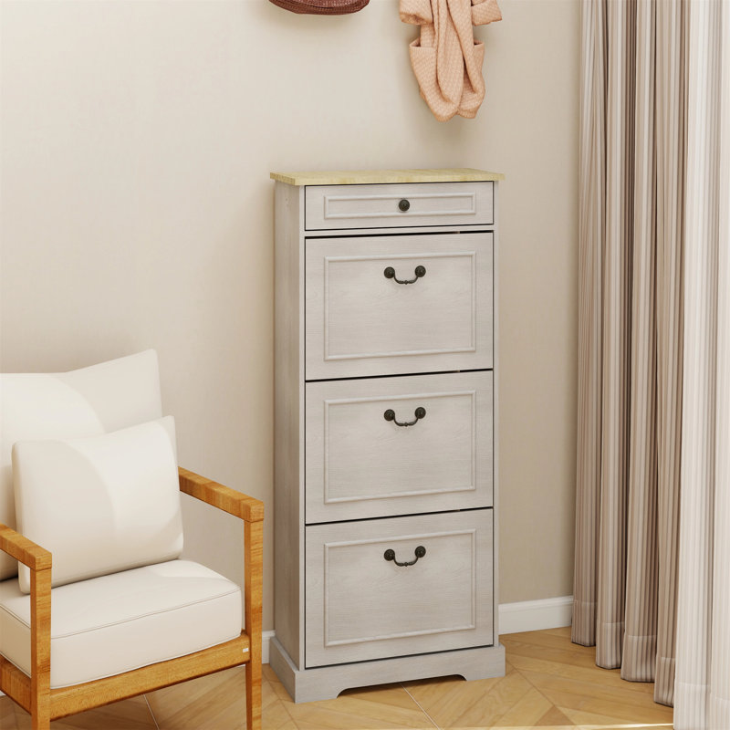 10 Pair Flip Down Shoe Storage