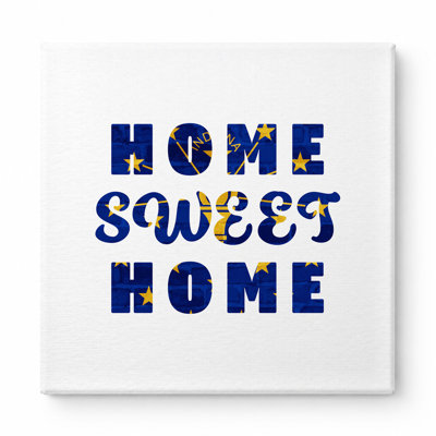 Indiana Home Sweet Home — Square Canvas Wall Art