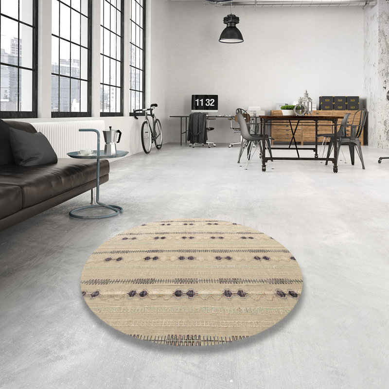 Abstract Indoor Rug, Round 7'