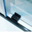Porte de douche coulissante simple réglable de l 56 à 60 po - demi-cadre H 75 po, acier inoxydable noir mat 304