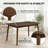 Mid Century Modern Solid Wood Dining Table
