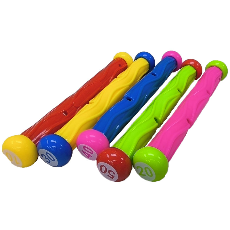 Bâtons de plongée arc-en-ciel 5 pièces