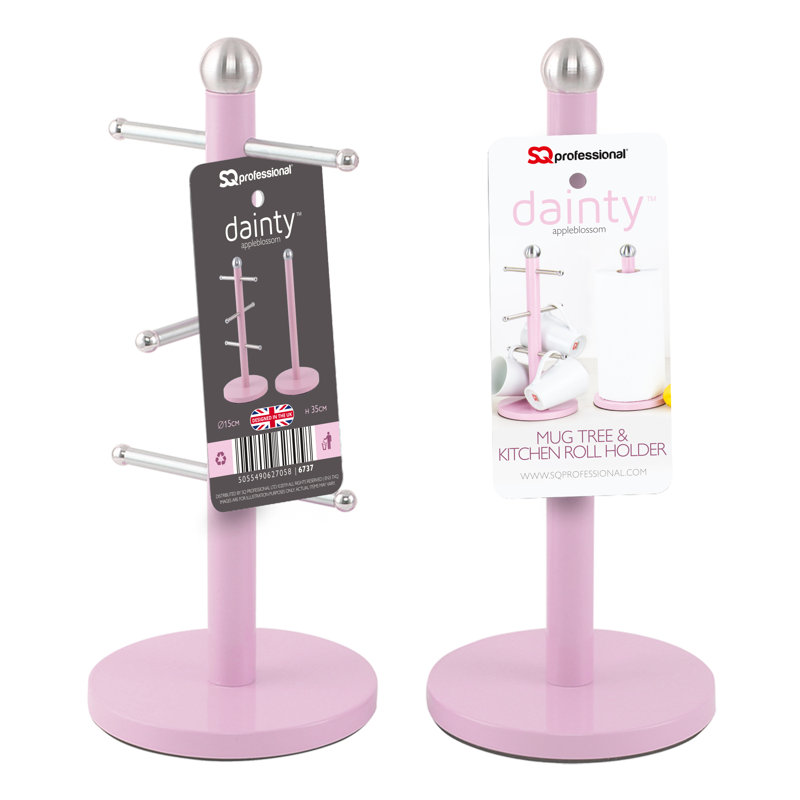 Dainty Steel Mug Tree, Pink