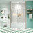 Bathtub Sliding Door With Glass Insert - Smooth & Leak Design Bathroom Tub Shower Panel Stainless Steel Easy Clean-124830240