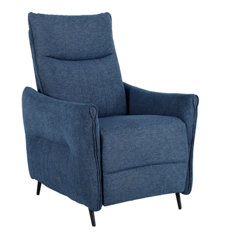 Modern Fabric Push Back Recliner With Ergonomic Segmented Back