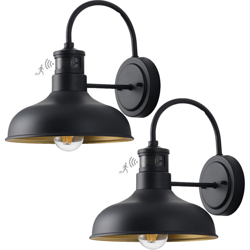 Luminaire de grange d'extérieur Kanesha, H 11,4 po x l 10 po x P 12 po