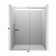 56"-60"W x 76" H Reversible Frameless Single Sliding Shower Door With 3/8"Clear Tempered Glass
