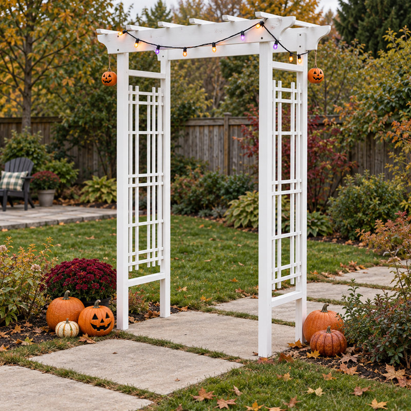 Tonnelle en bois Mimoza White Arbours