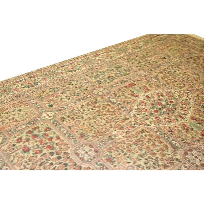 Tapis rectangulaire en laine noué à la main