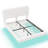 White  Boucle Floating Bed with Light,Queen-443969285