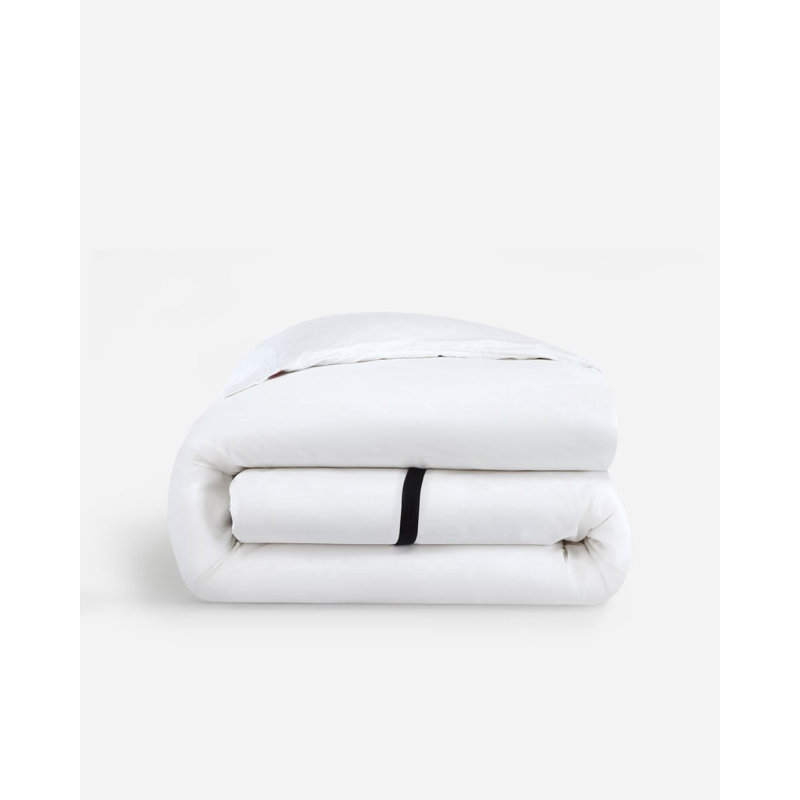 Frame Rayon Standard Duvet Cover, Full Duvet Cover, White/Black
