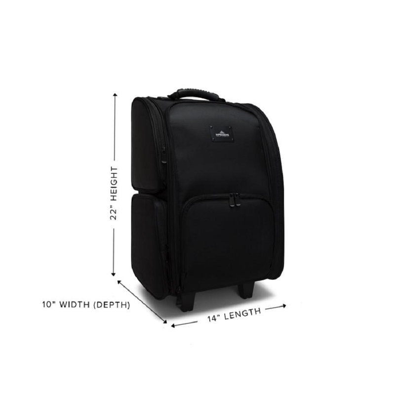 Slayssentials Pro 22 Inch Rolling Makeup Case with Adjustable Dividers Vanity Organizer Trolley
