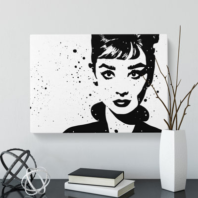 Audrey Hepburn Monochrome Vol.2 - Wrapped Canvas