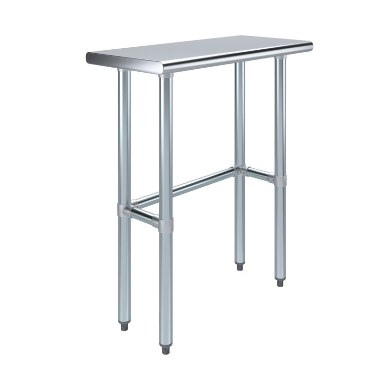 Amgood Stainless Steel 30'' L x 14'' W x 35'' H Work Table
