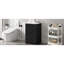 Meuble-lavabo de 20 po avec lavabo en céramique, armoire noire, charnières en acier inoxydable et tablette réglable pour magnétisme