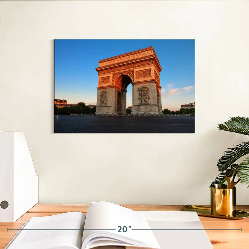 Arc de triomphe ensoleillé, H 8 po x l 12 po